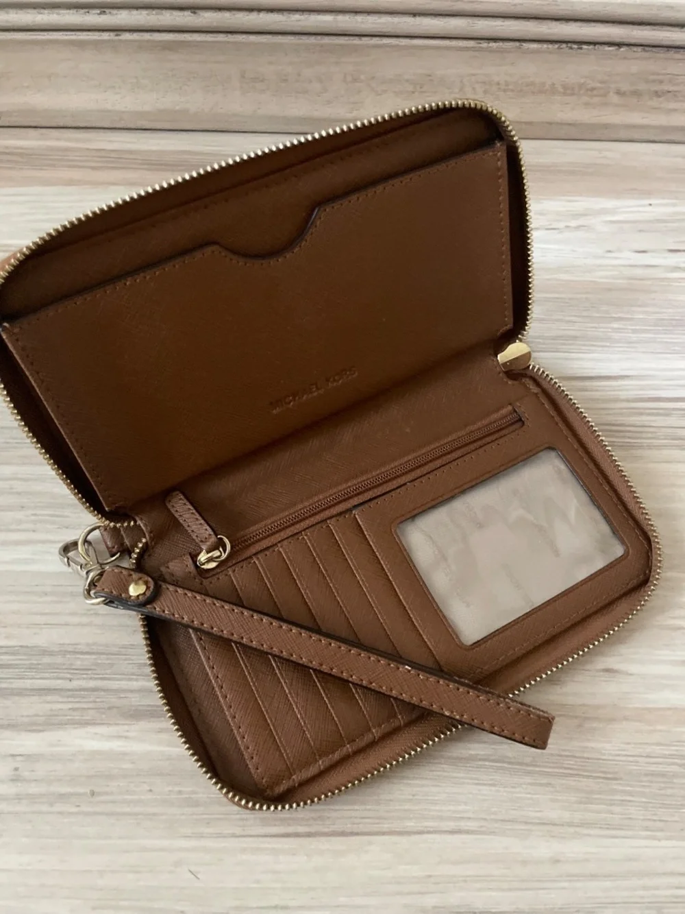 MK Brown Wristlet